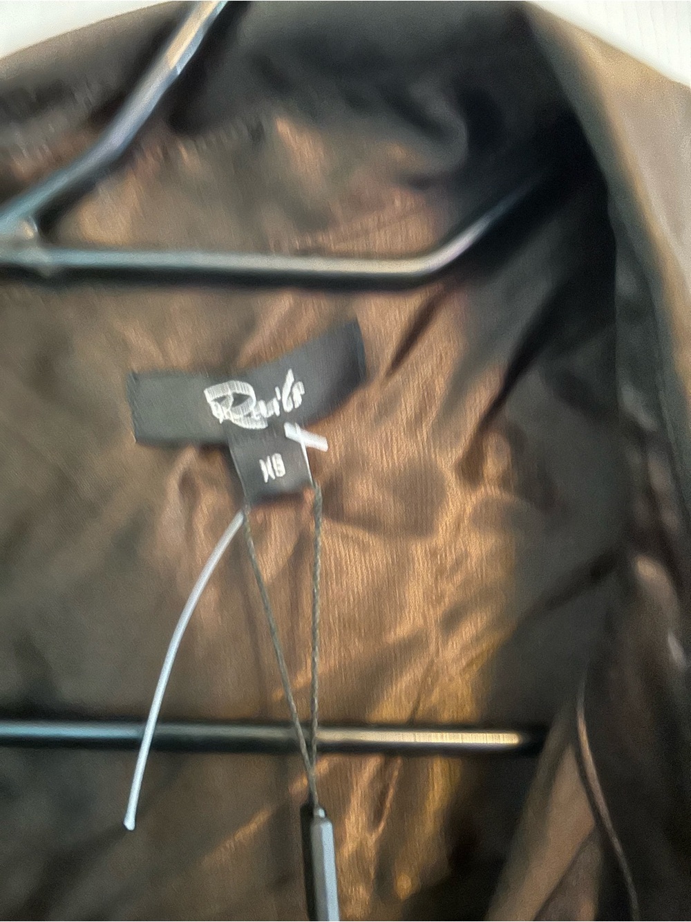 Rails Brown Satin Button-Up Blouse - Picture 3 of 3